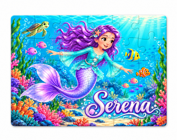 Puzzle personnalisé 30 pièces avec boîte métallique – sous l'océan