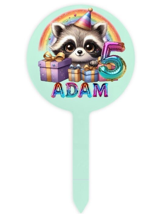 Décoration de gâteau personnalisée "râton laveur"