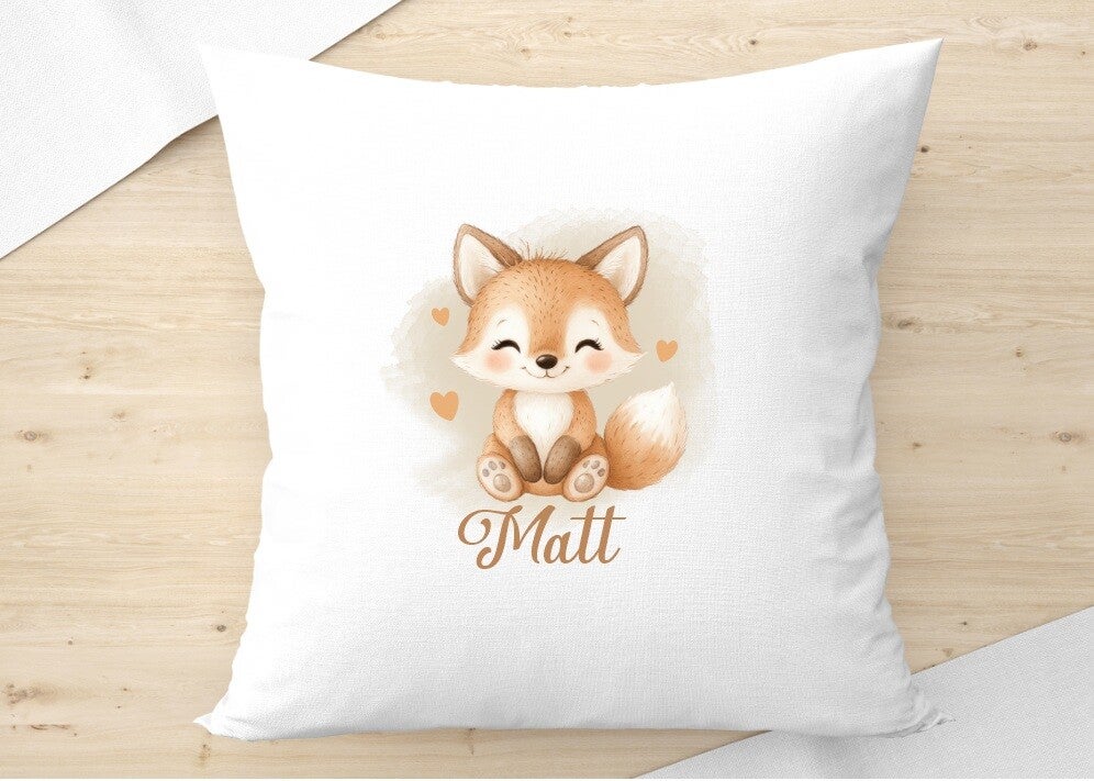 coussin "renard" personnalisé