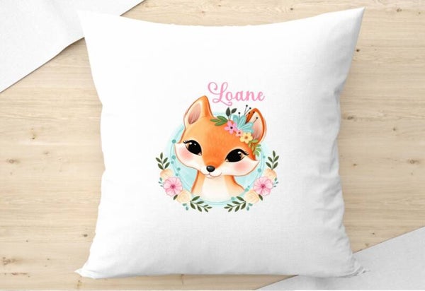 Coussin personnalisé "renarde"