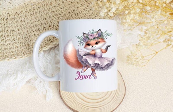 Mug incassable personnalisé "renarde danseuse"