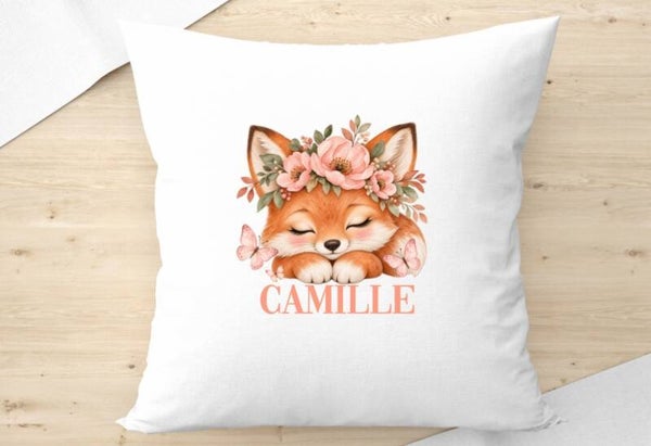 coussin "renarde" personnalisé