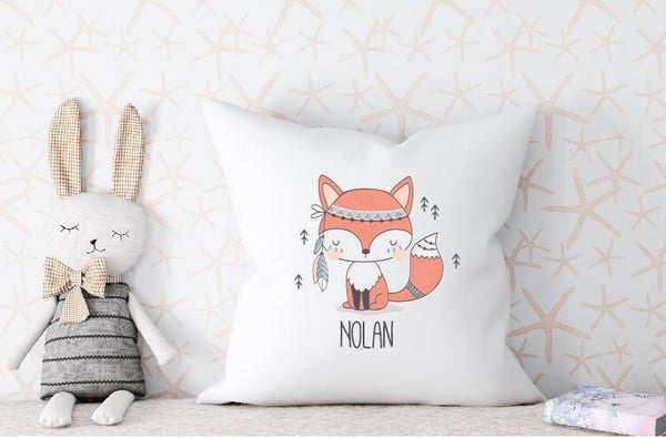 coussin personnalisé "renard tribal"