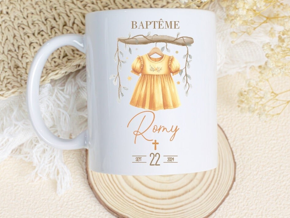 Mug personnalisé spécial baptême