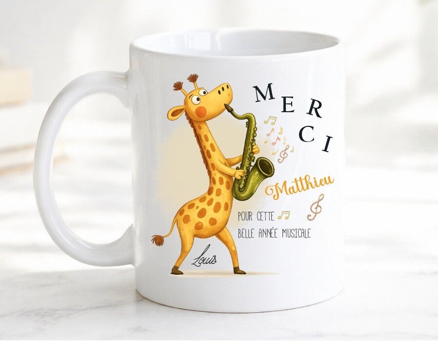 Mug Personnalisé "Merci" prof de musique