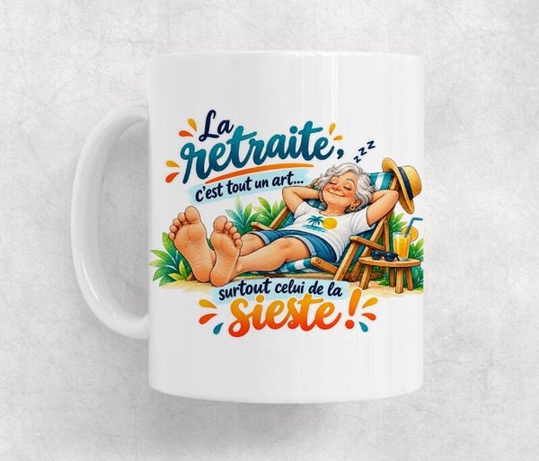 Mug La Retraite C'est Tout un Art – Cadeau Retraite Humoristique – 330 ml