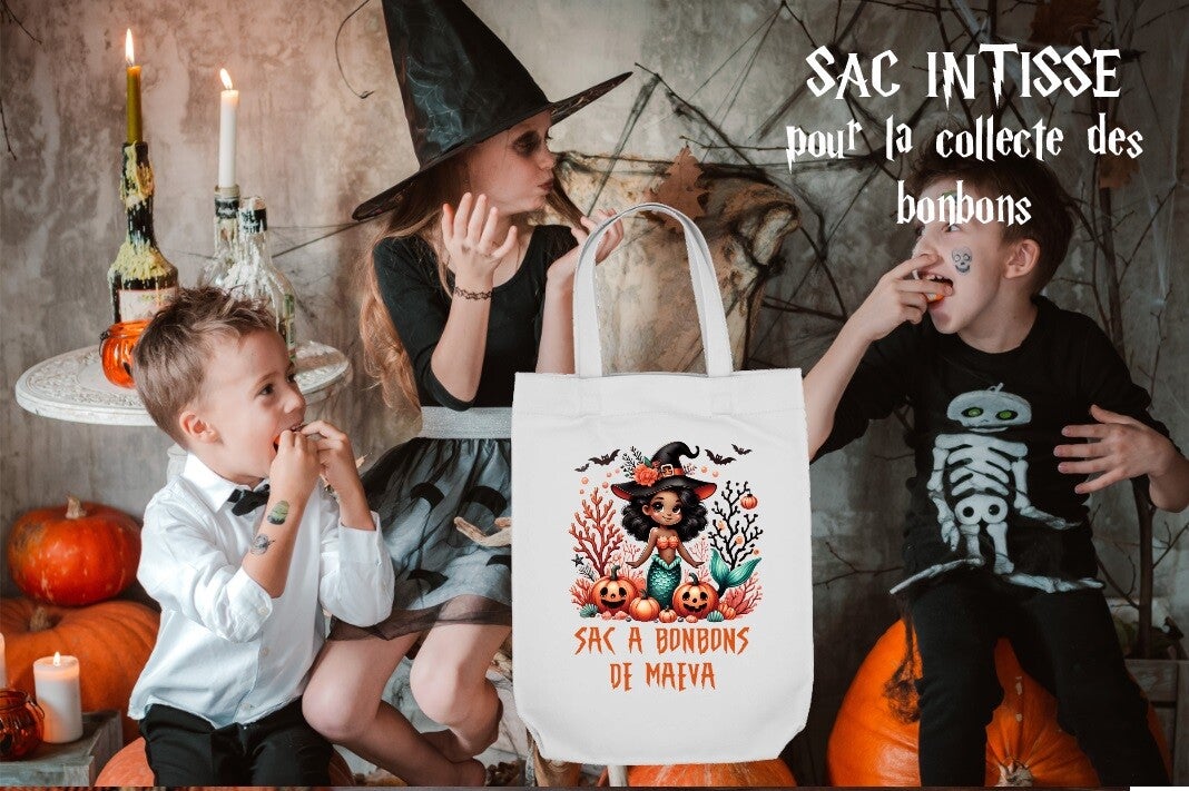 SAC A FRIANDISES "sirène" personnalisé