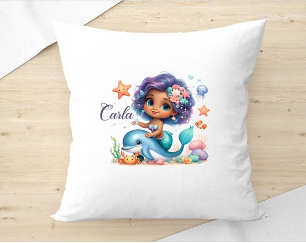 coussin "sirène" personnalisé