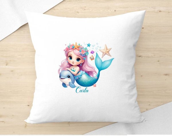 coussin "sirène" personnalisé