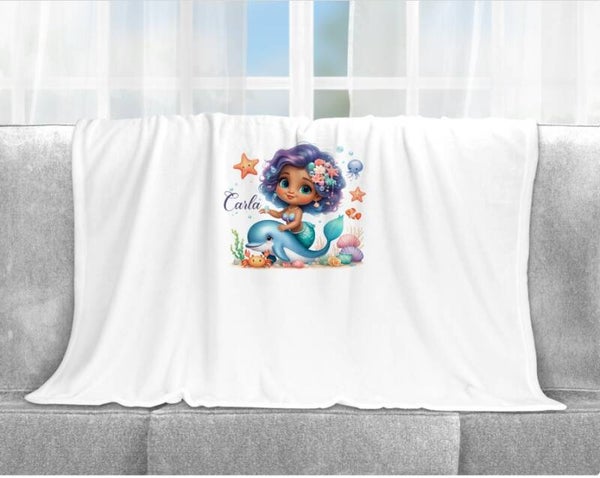 Plaid personnalisé "petite sirène"