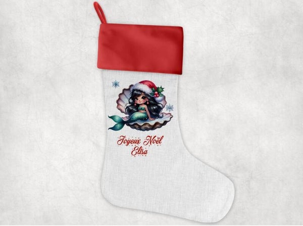 Chaussette décorative personnalisée "sirène"