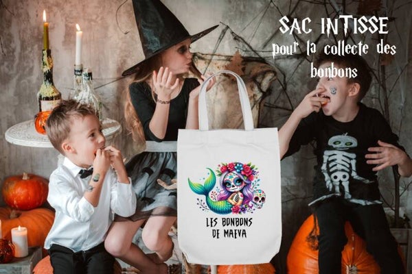 SAC A FRIANDISES "sirène" personnalisé