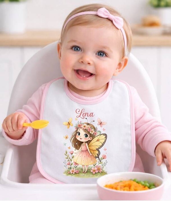 Bavoir personnalisé "spring butterfly"