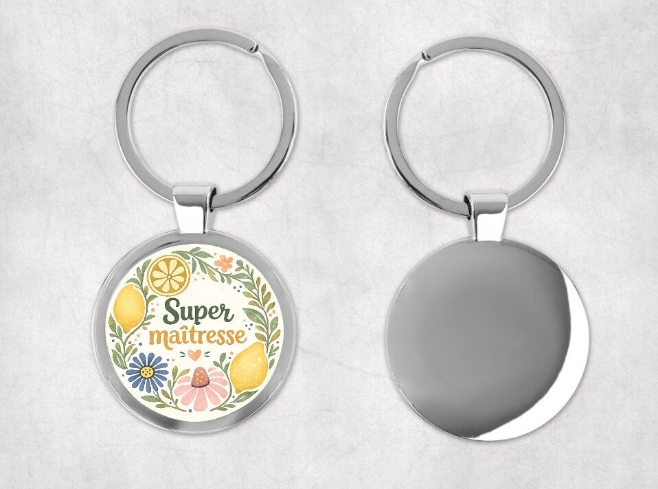 Porte-clés "Super maîtresse"