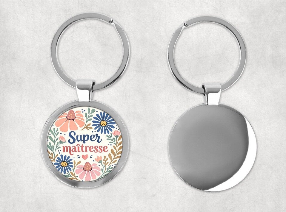 Porte-clés "Super maîtresse"