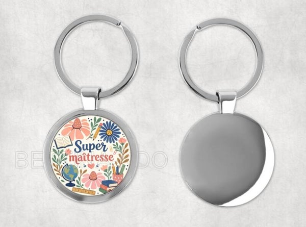 Porte-clés "Super maîtresse"
