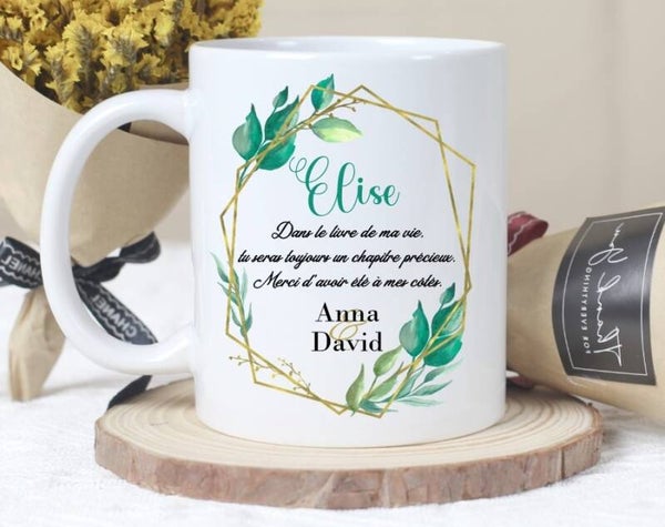 Mug personnalisé, spécial mariage, cadeau de témoin (ou autre)