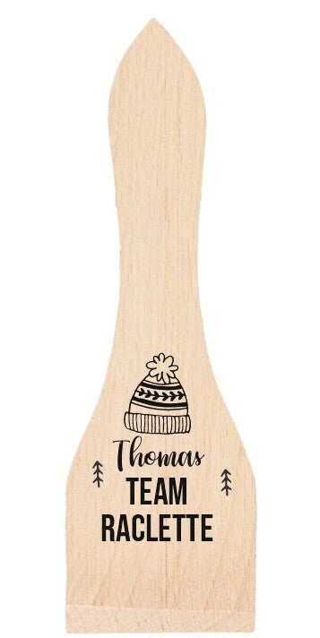 SPATULE A RACLETTE "team raclette" personnalisée