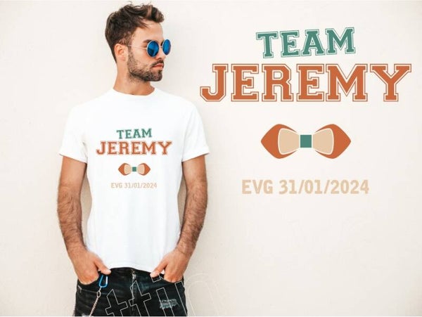 tshirt spécial EVG personnalisé "Team marié"