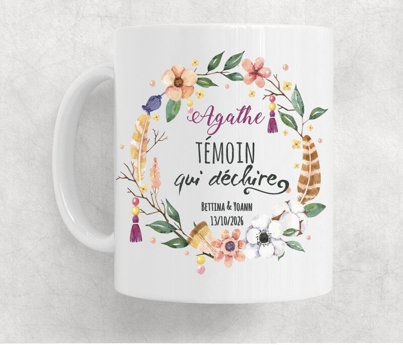 Mug personnalisé "témoin qui déchire"