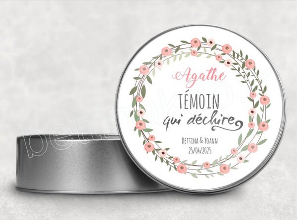 Boîte Métal Personnalisée Spécial Mariage