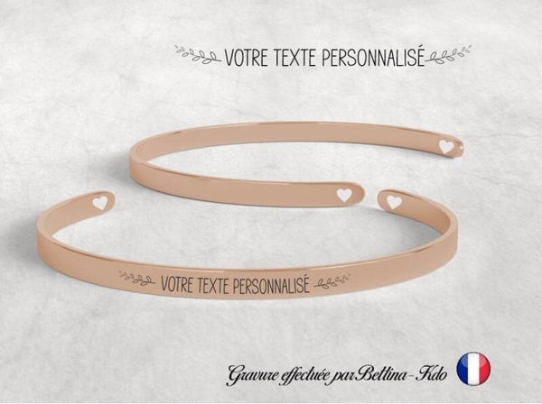 Bracelet manchette personnalisé