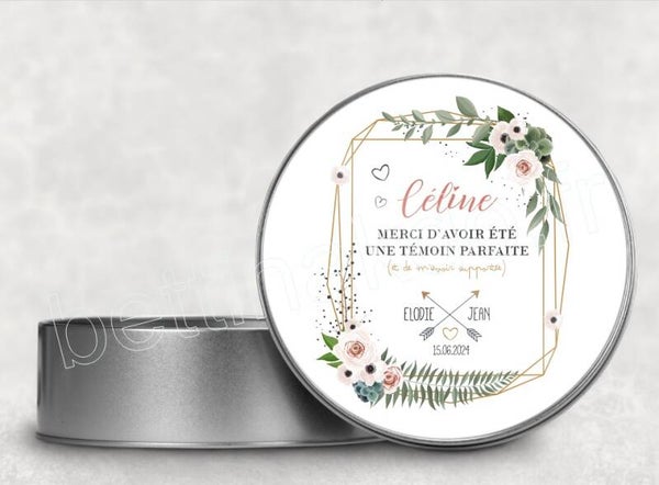 Boîte Métal Personnalisée Spécial Mariage