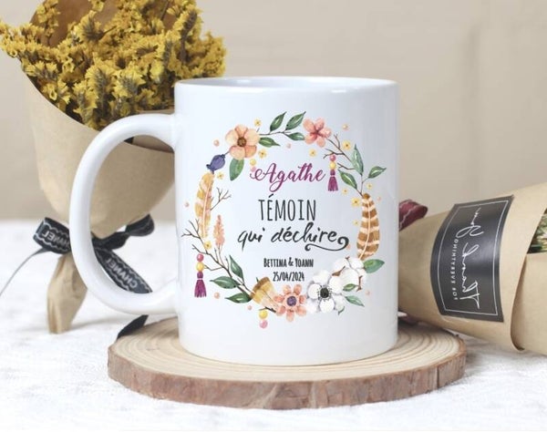 Mug personnalisé "témoin qui déchire"