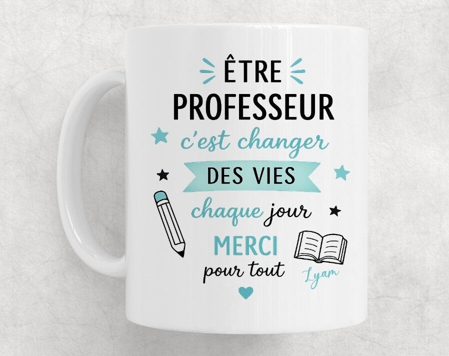 Mug spécial cadeau de fin d'année scolaire, personnalisé