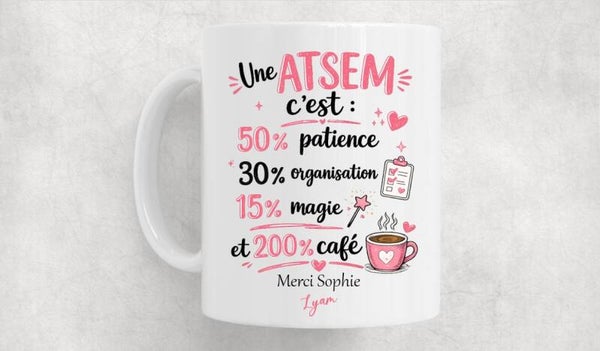 Mug personnalisé "ATSEM"