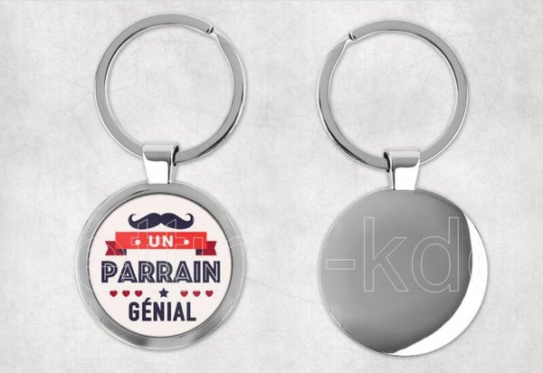 Porte-clés "Un parrain génial"