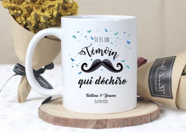 Mug personnalisé "témoin qui déchire"