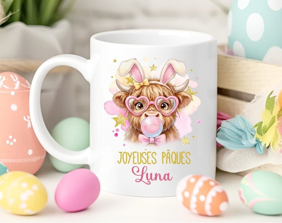 Mug personnalisé, spécial pâques (céramique pour plastique)