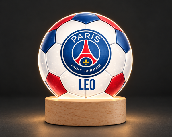 Lampe veilleuse personnalisée football (modèle au choix)