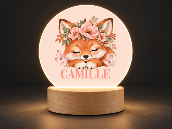 Lampe veilleuse personnalisée RENARDE