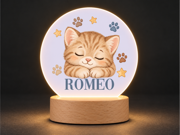 Lampe veilleuse personnalisée CHAT