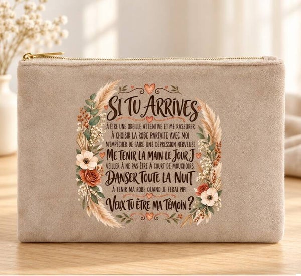 Trousse « Veux-tu être ma témoin ? » – Cadeau original demande témoin de mariage