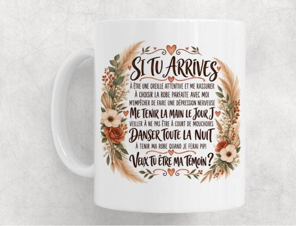 Mug "veux-tu être ma témoin ?"