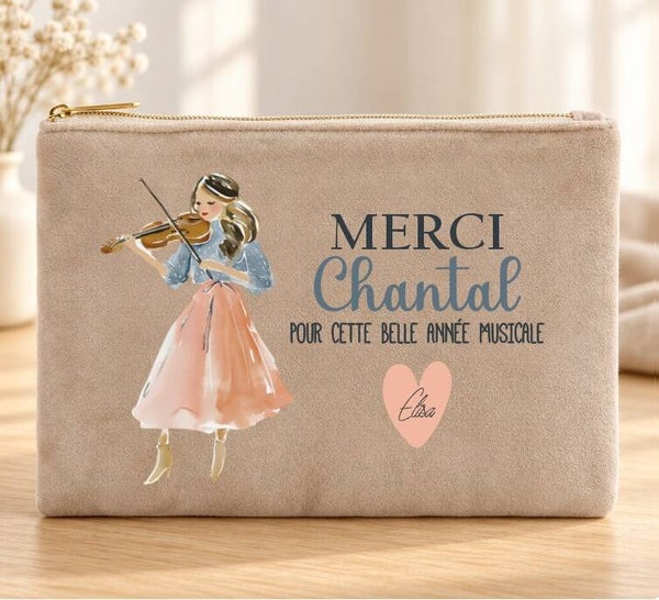 Trousse personnalisée « Merci pour cette année musicale » – Cadeau professeur de musique
