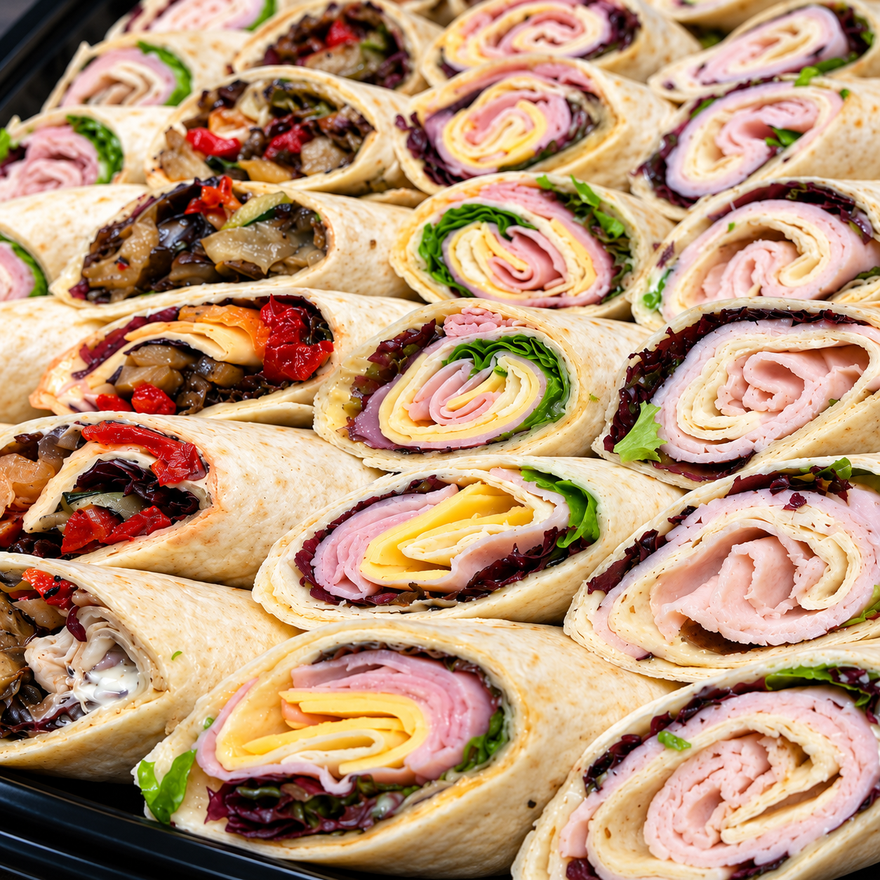 Wraps Assortiment – schaal van 14 halve wraps