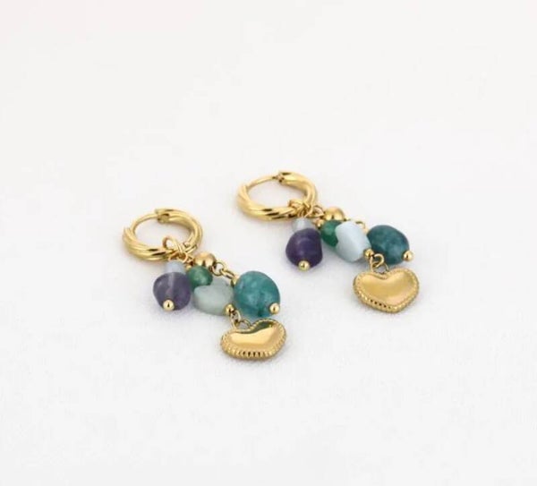 Lente oorbellen met hartje