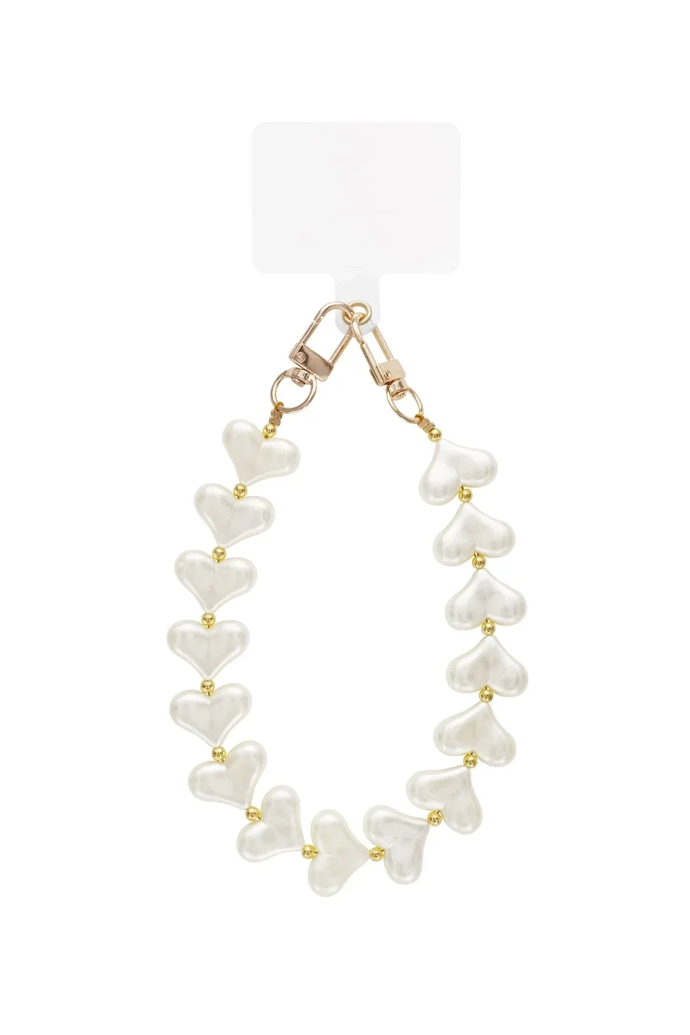 telefoonsnoer Hartjes wit