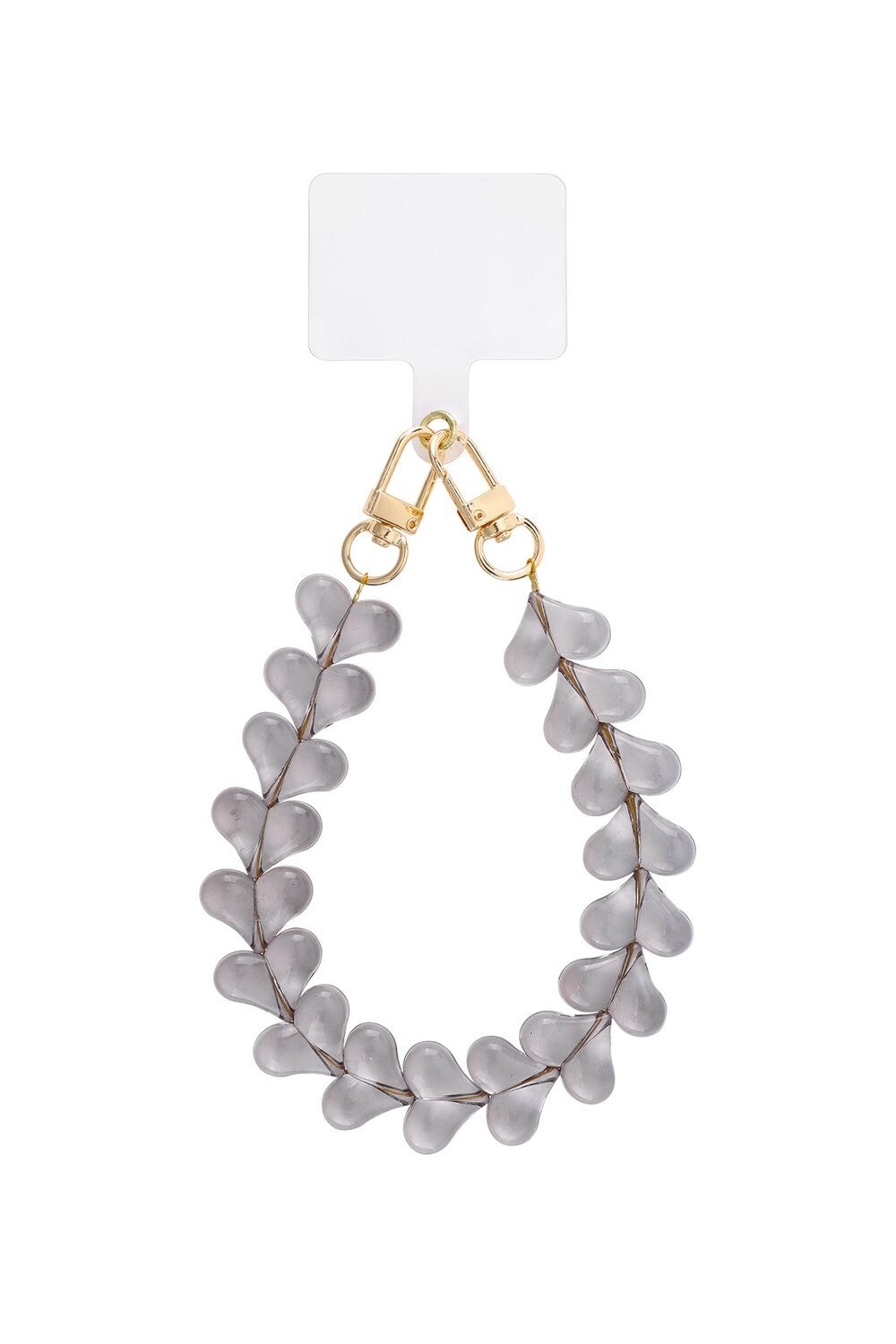 telefoonsnoer Hartjes grijs