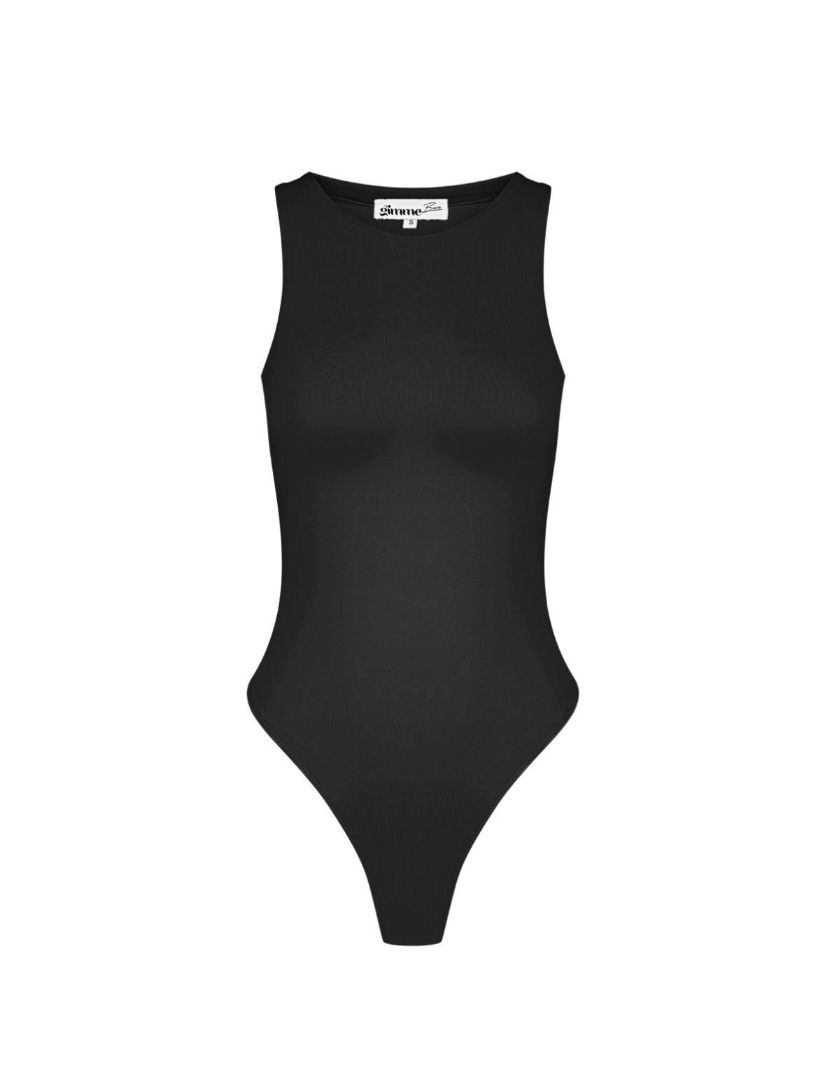 Gimme Basic body lage hals  zwart