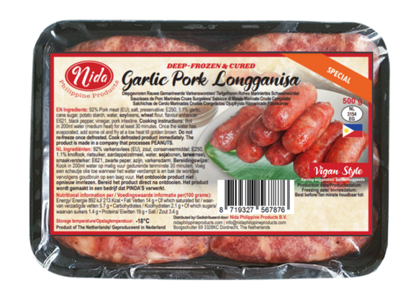Nida | Longganisa Pork - Garlic 500g