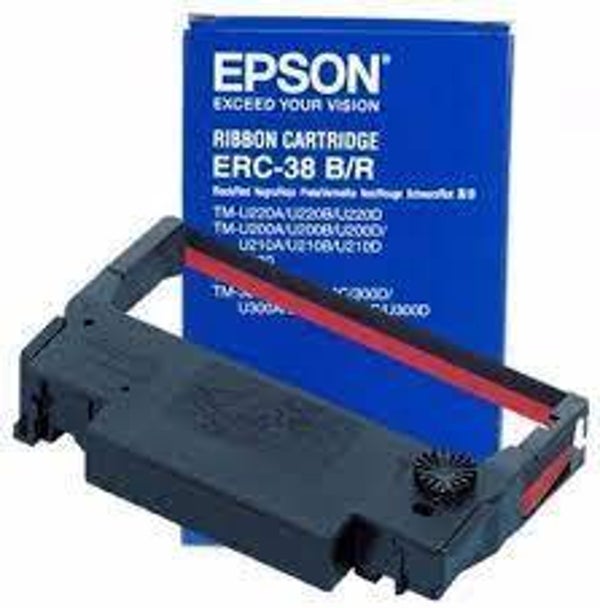 Epson ERC 38BR / C43S015376, Farbband, schwarz, rot