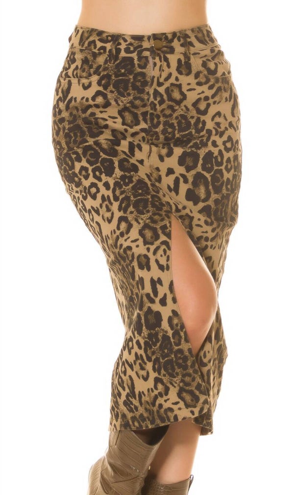 Damen Midirock im Leo Look