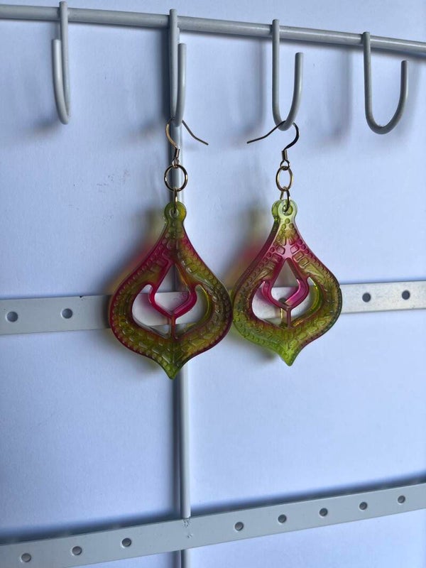 Boucles d’oreilles bicolore