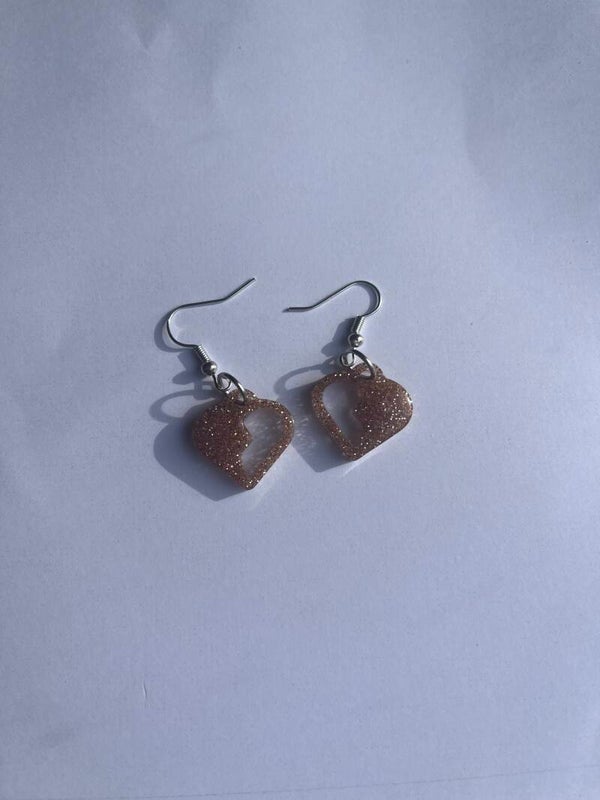 Boucle d’oreille pailletée or