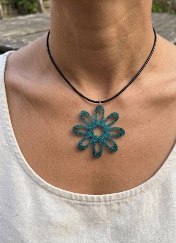 Pendentif Maya vert bleu